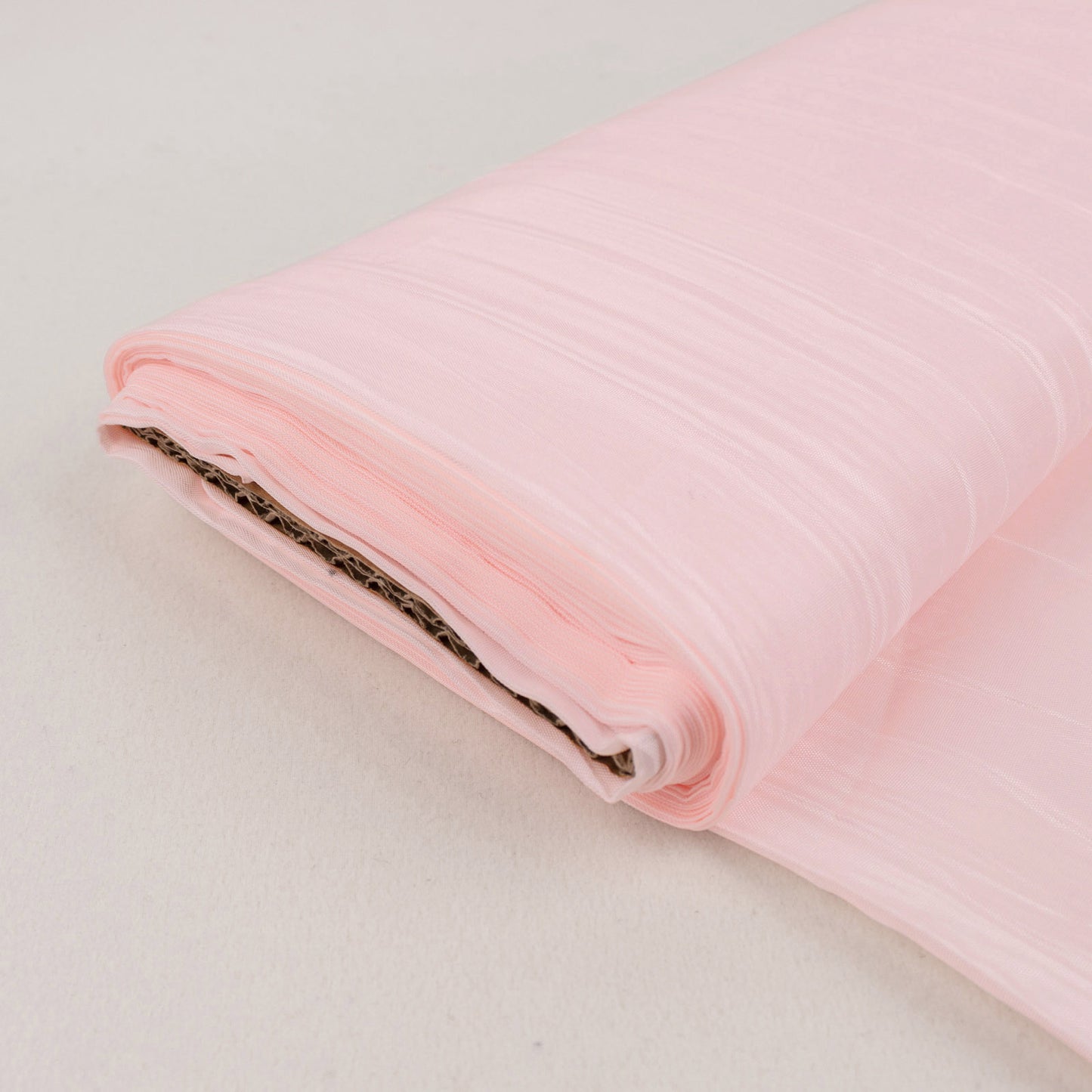 54"x10 Yards Blush Accordion Crinkle Taffeta Fabric Bolt