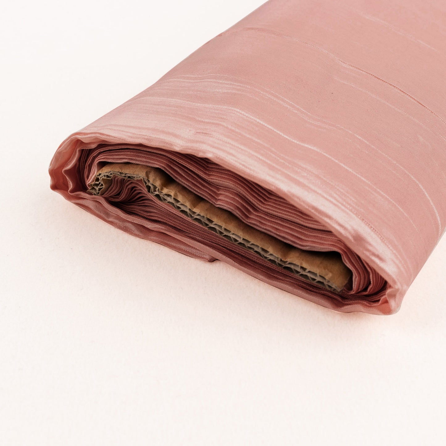 54"x10 Yards Dusty Rose Accordion Crinkle Taffeta Fabric Bolt