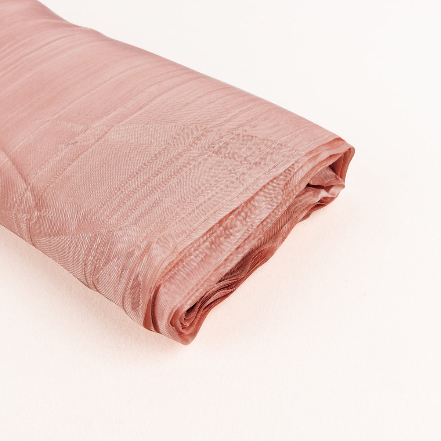 54"x10 Yards Dusty Rose Accordion Crinkle Taffeta Fabric Bolt