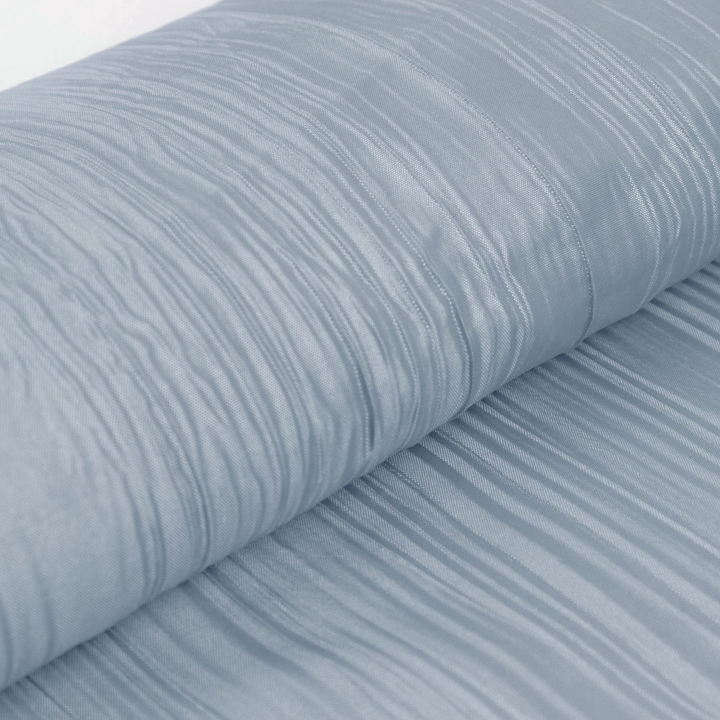 54"x10 Yards Dusty Blue Accordion Crinkle Taffeta Fabric Bolt