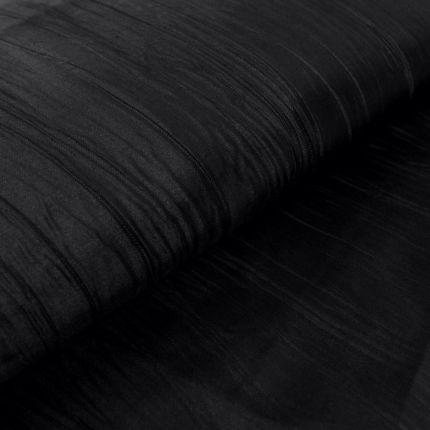 54"x10 Yards Black Accordion Crinkle Taffeta Fabric Bolt