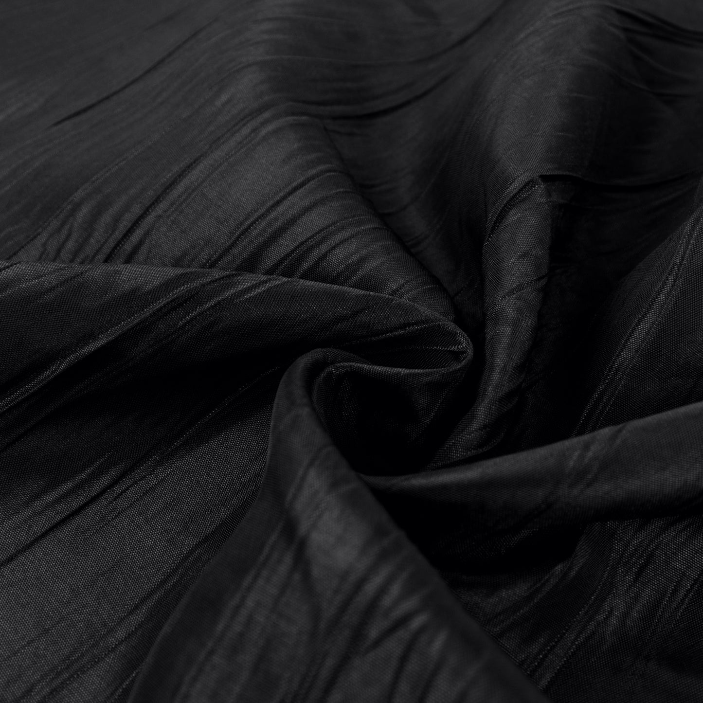 54"x10 Yards Black Accordion Crinkle Taffeta Fabric Bolt