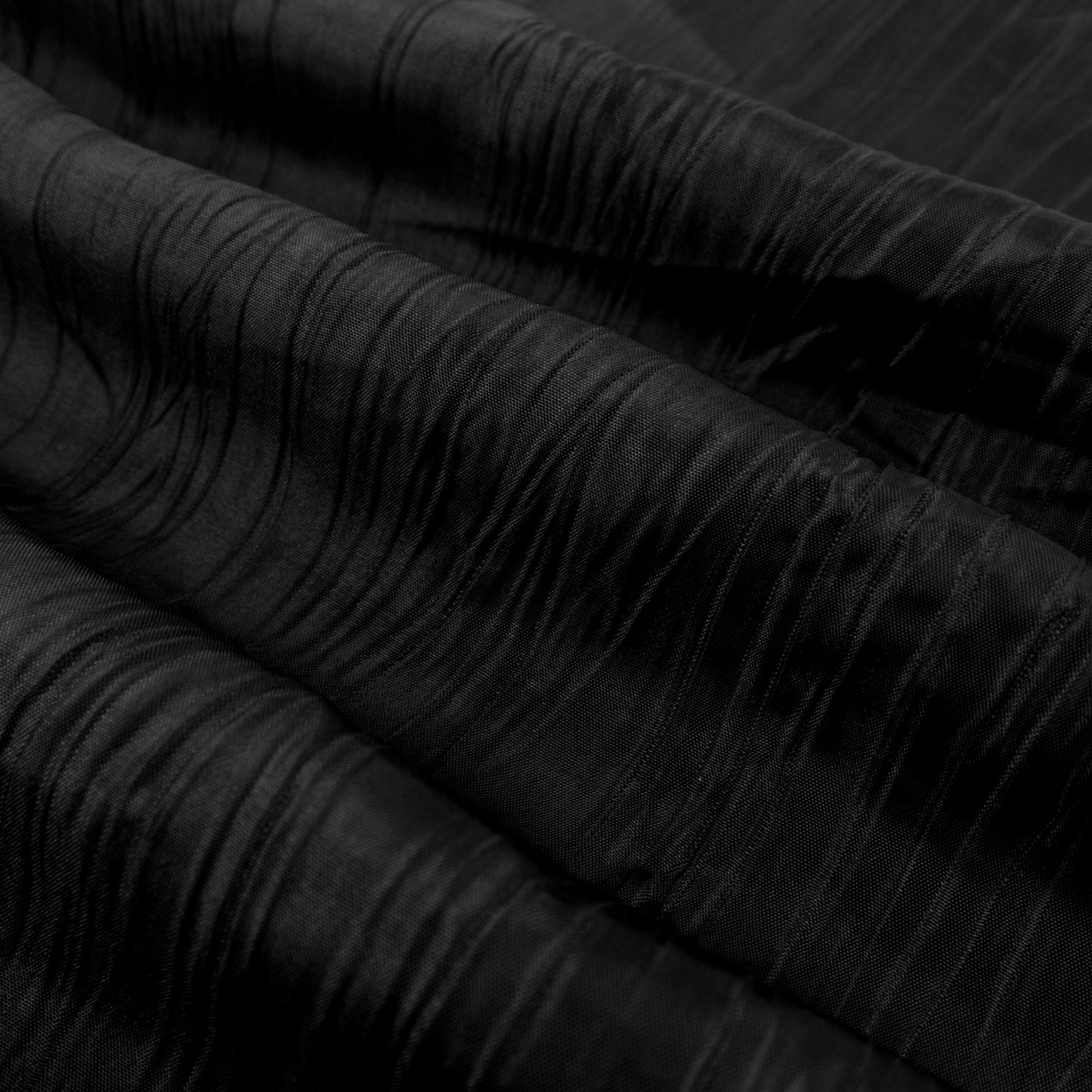 54"x10 Yards Black Accordion Crinkle Taffeta Fabric Bolt