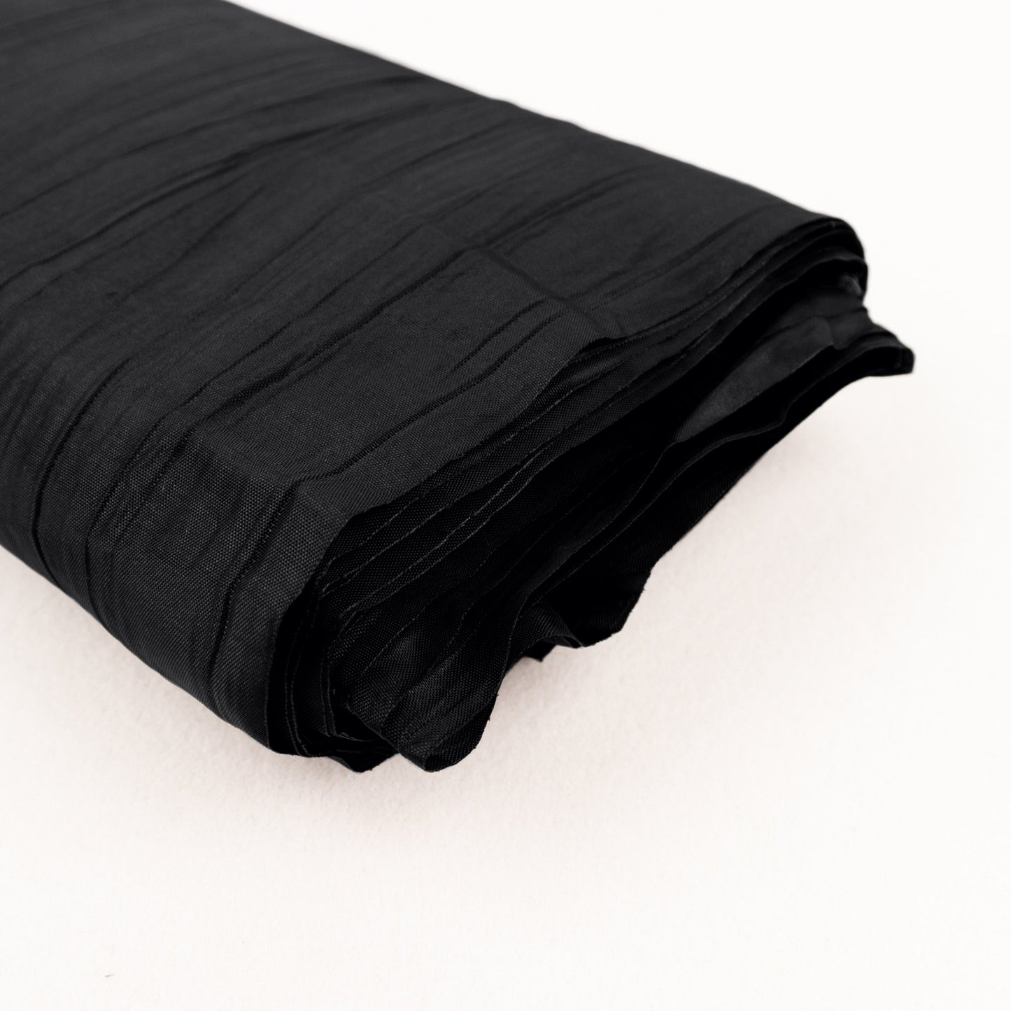 54"x10 Yards Black Accordion Crinkle Taffeta Fabric Bolt