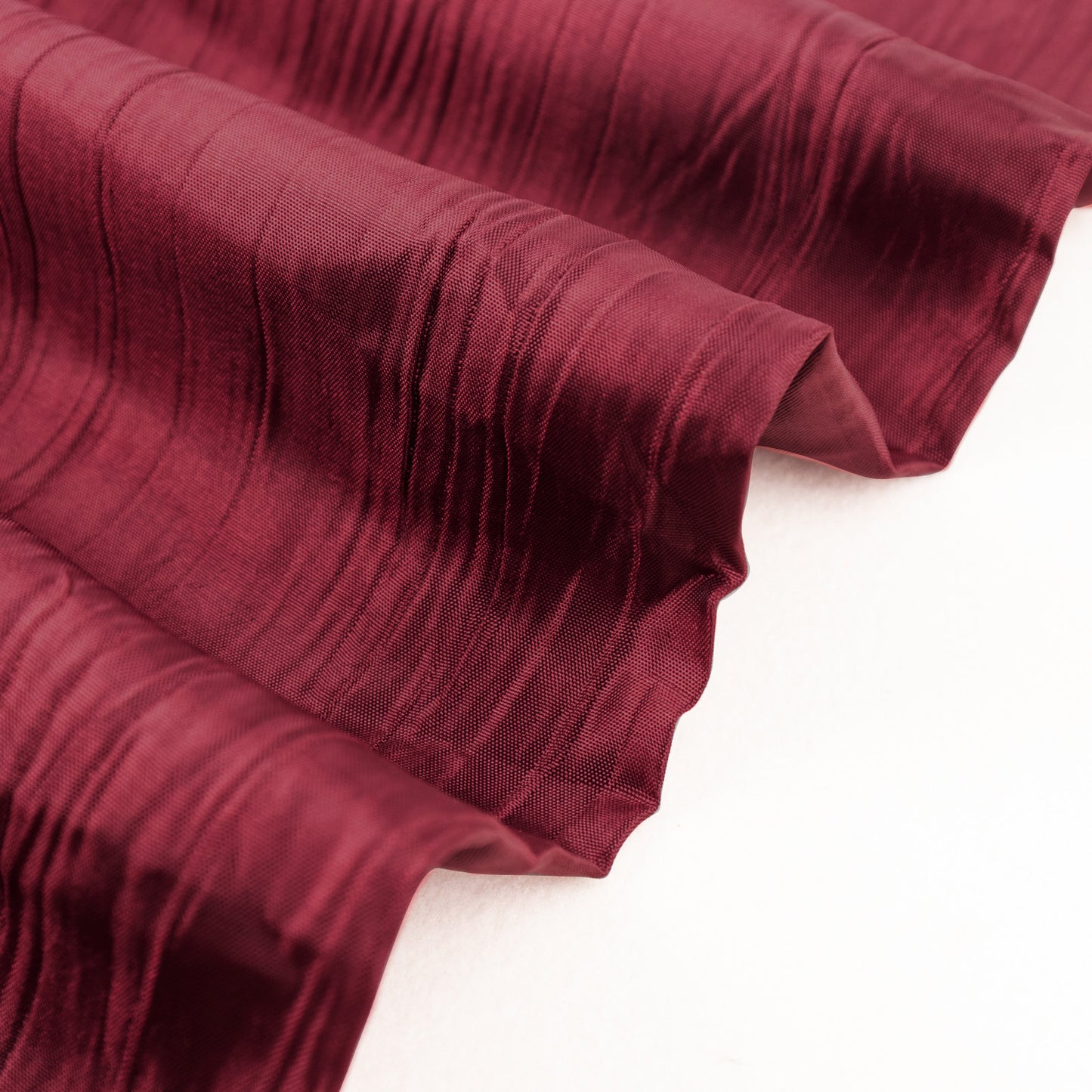 54"x10 Yards Burgundy Accordion Crinkle Taffeta Fabric Bolt