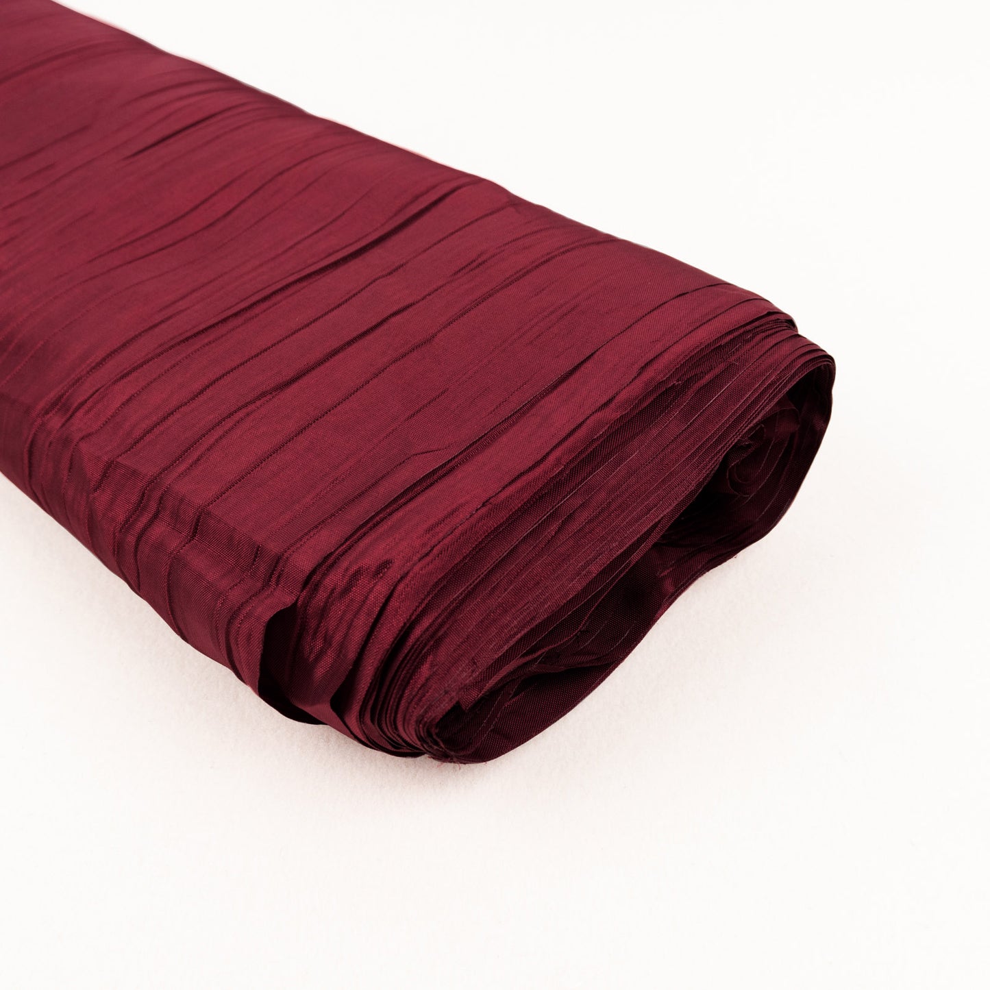 54"x10 Yards Burgundy Accordion Crinkle Taffeta Fabric Bolt