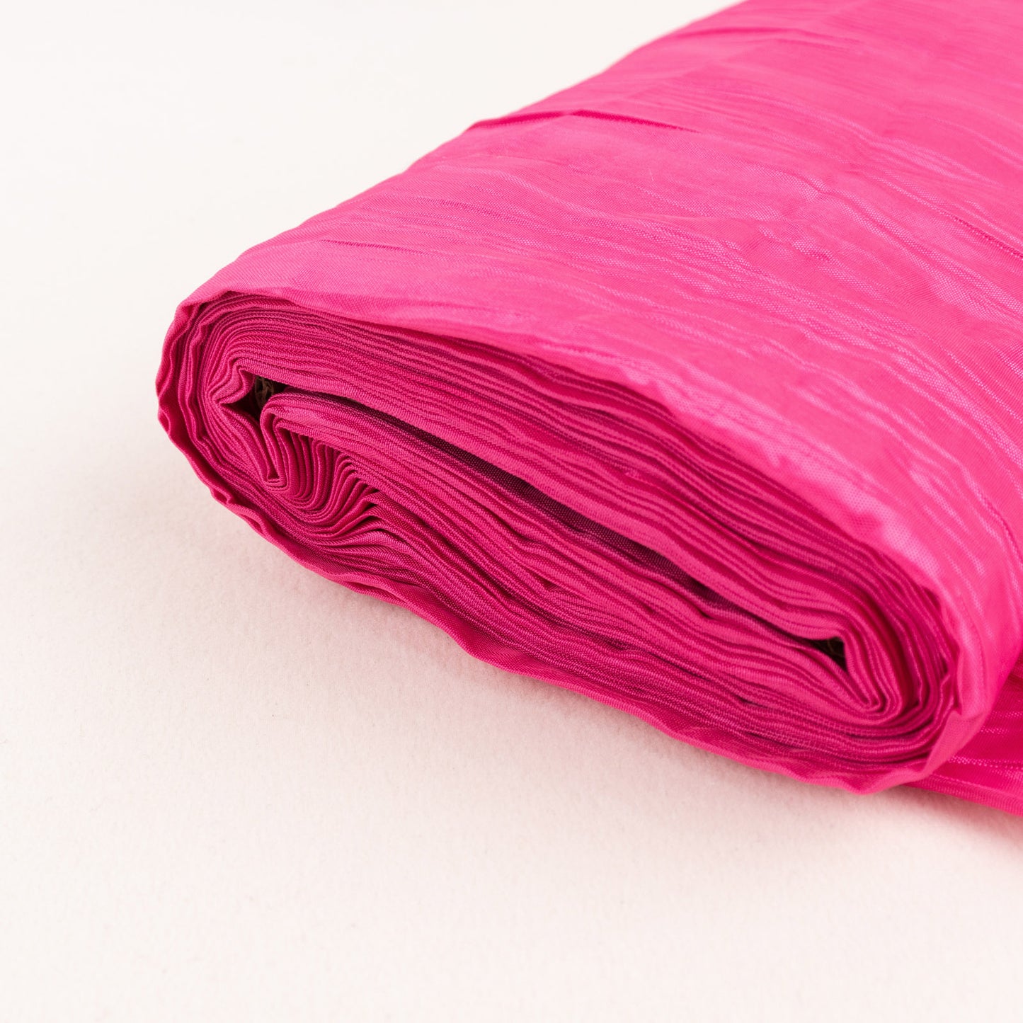 54"x10 Yards Fuchsia Accordion Crinkle Taffeta Fabric Bolt