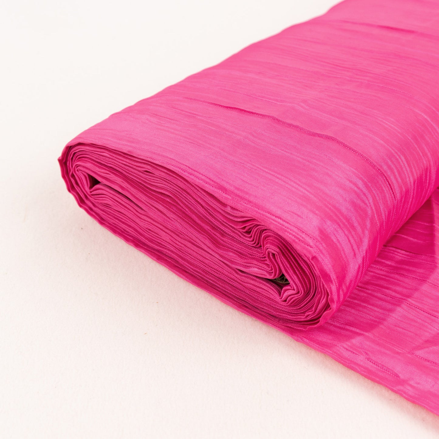 54"x10 Yards Fuchsia Accordion Crinkle Taffeta Fabric Bolt