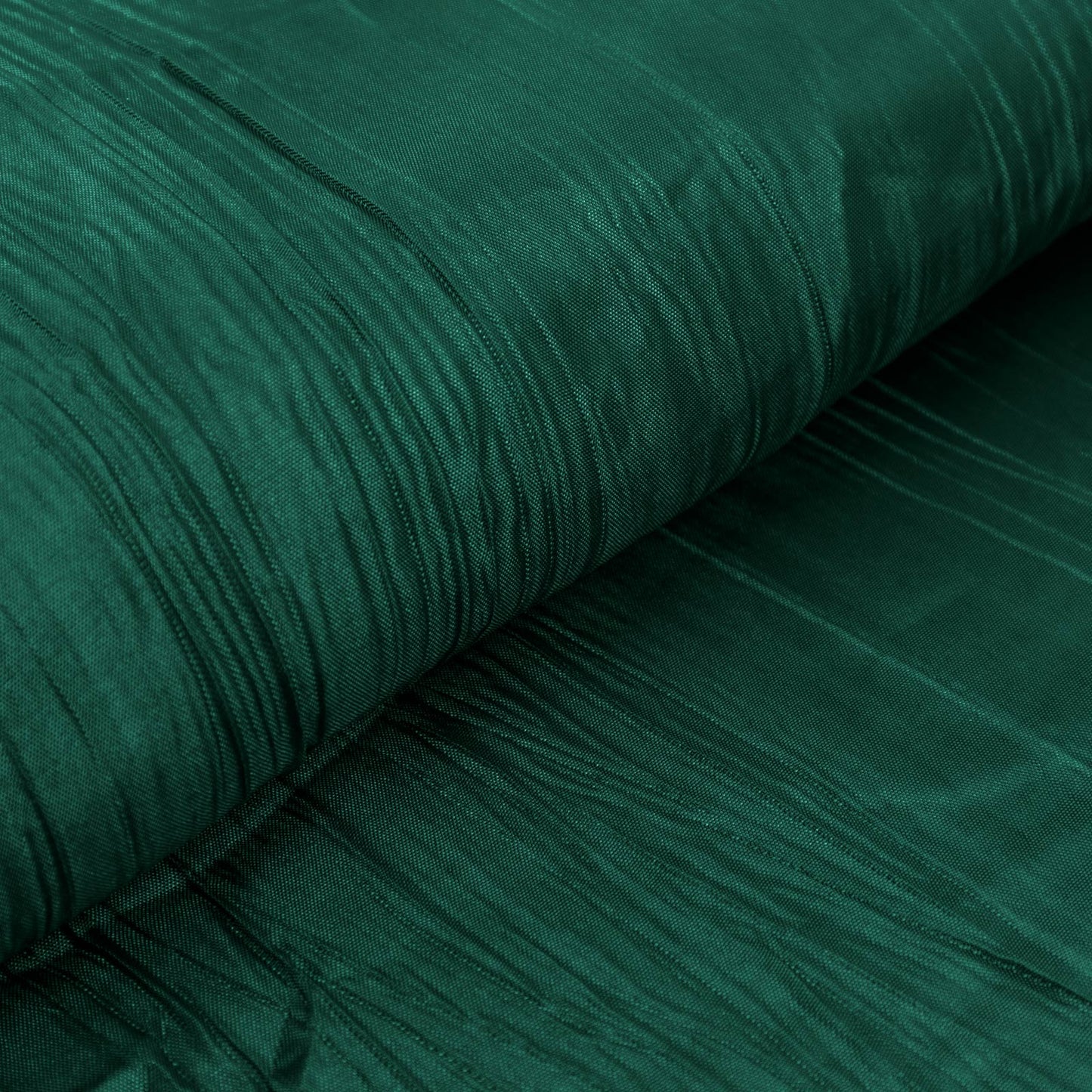 54"x10 Yards Hunter Emerald Green Accordion Crinkle Taffeta Fabric Bolt