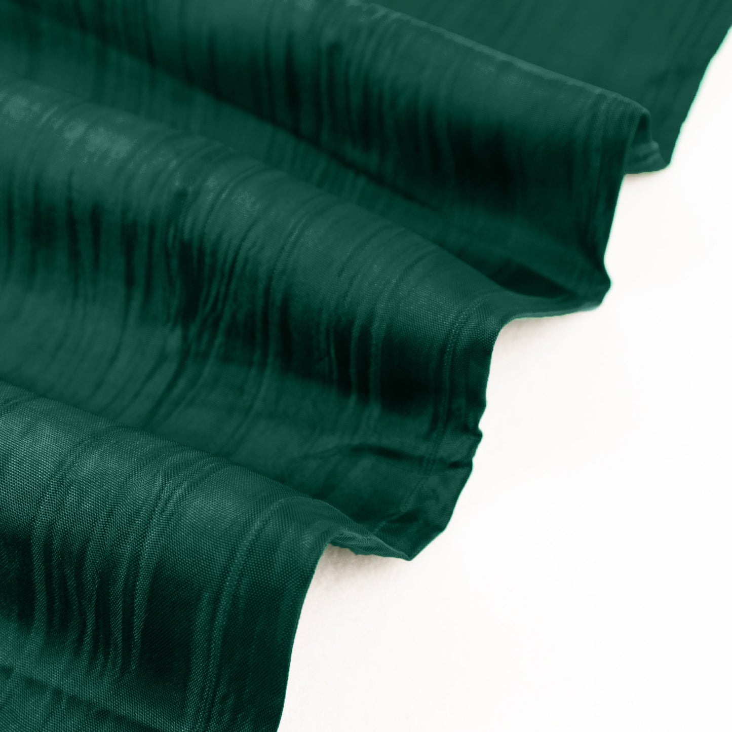 54"x10 Yards Hunter Emerald Green Accordion Crinkle Taffeta Fabric Bolt