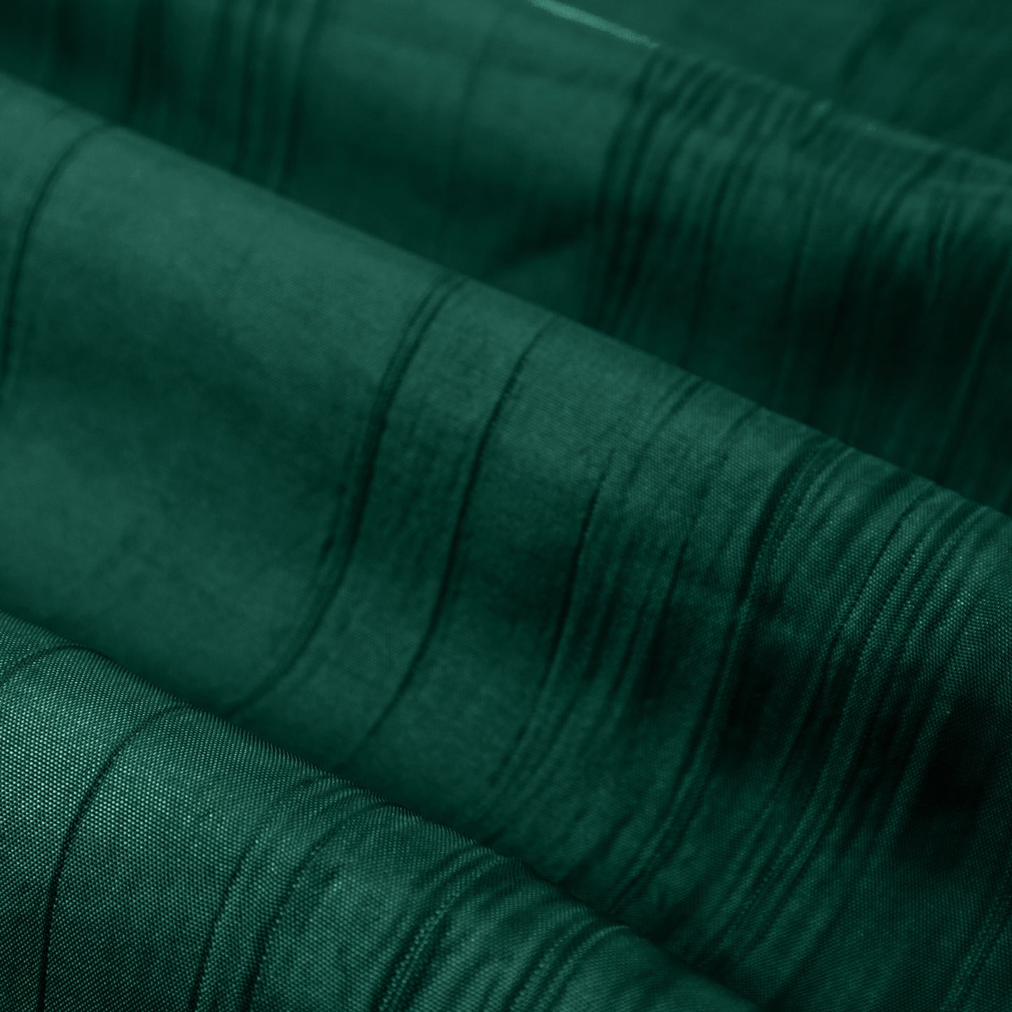 54"x10 Yards Hunter Emerald Green Accordion Crinkle Taffeta Fabric Bolt