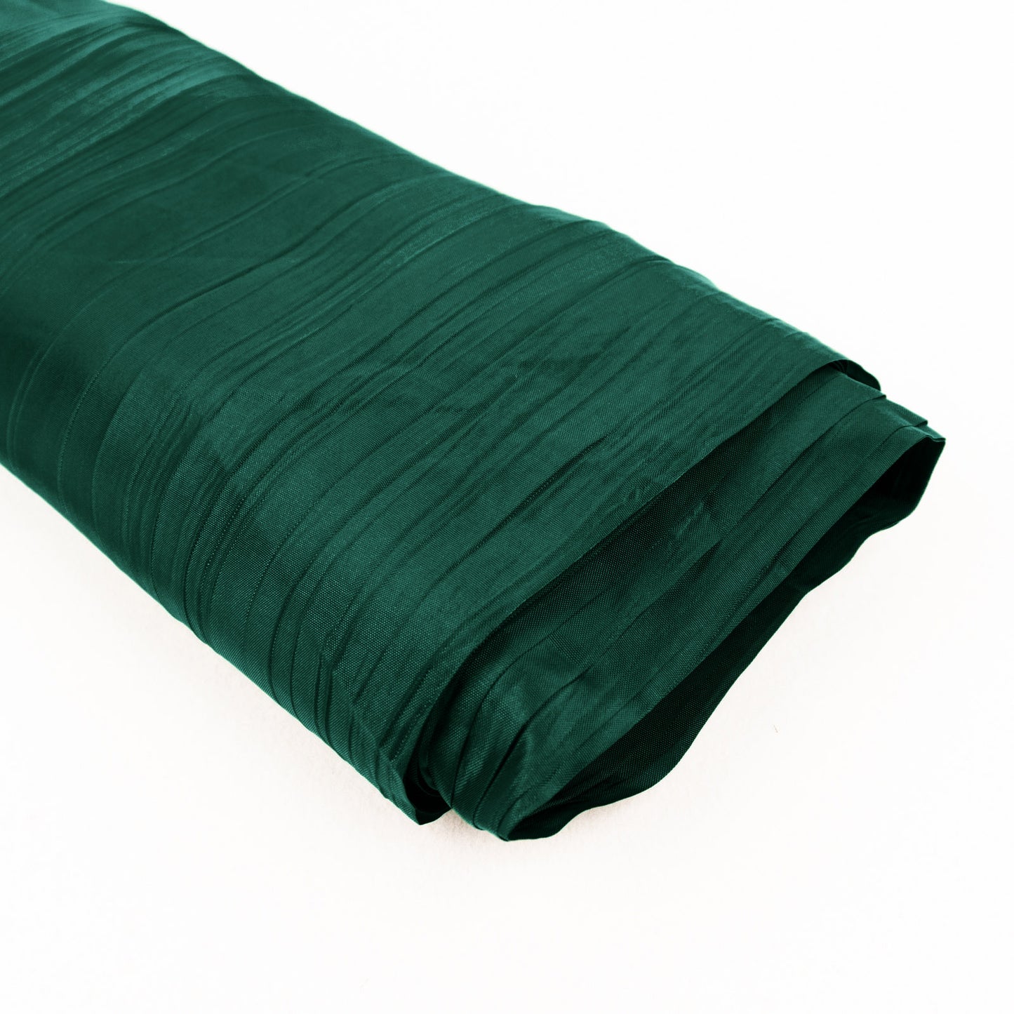 54"x10 Yards Hunter Emerald Green Accordion Crinkle Taffeta Fabric Bolt