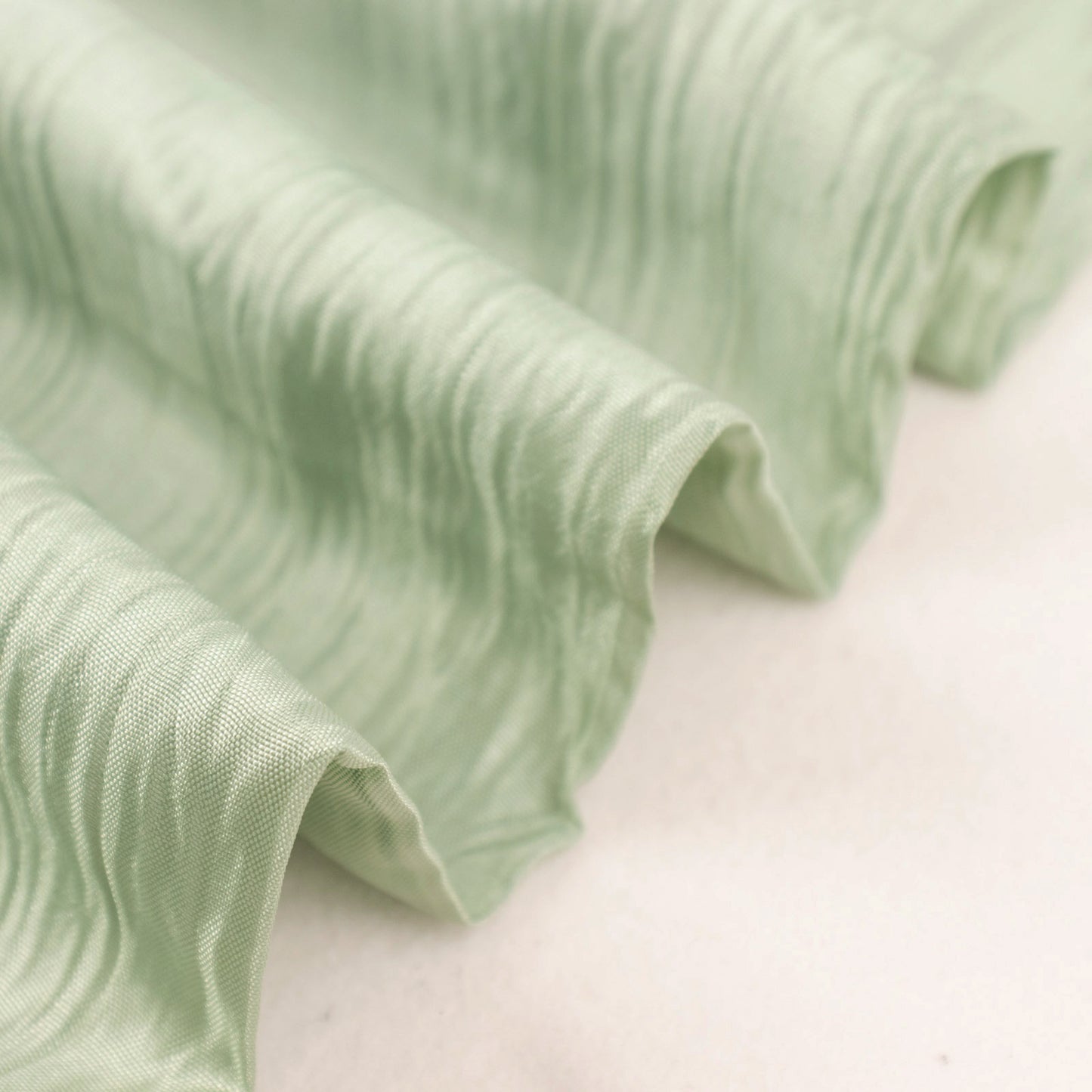 54"x10 Yards Sage Green Accordion Crinkle Taffeta Fabric Bolt