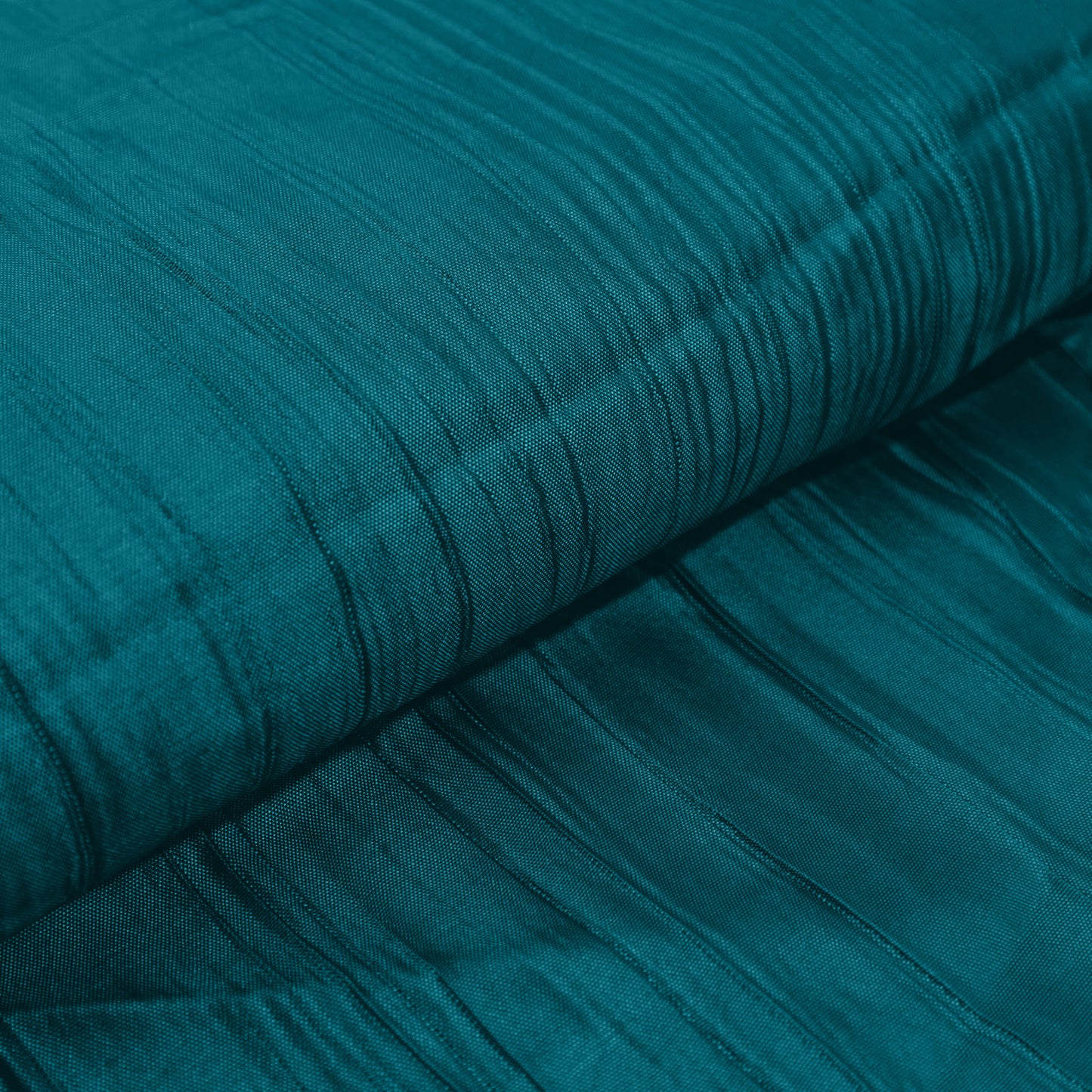 54"x10 Yards Peacock Teal Accordion Crinkle Taffeta Fabric Bolt