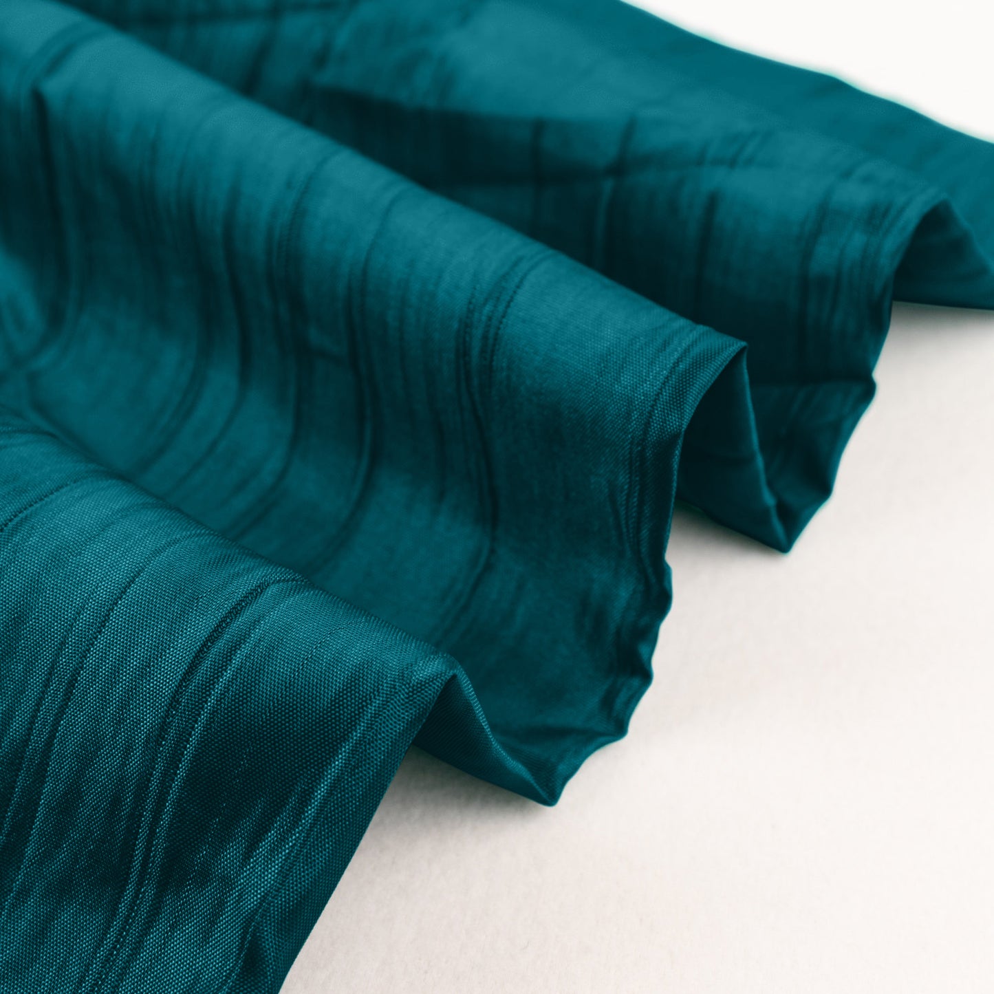 54"x10 Yards Peacock Teal Accordion Crinkle Taffeta Fabric Bolt