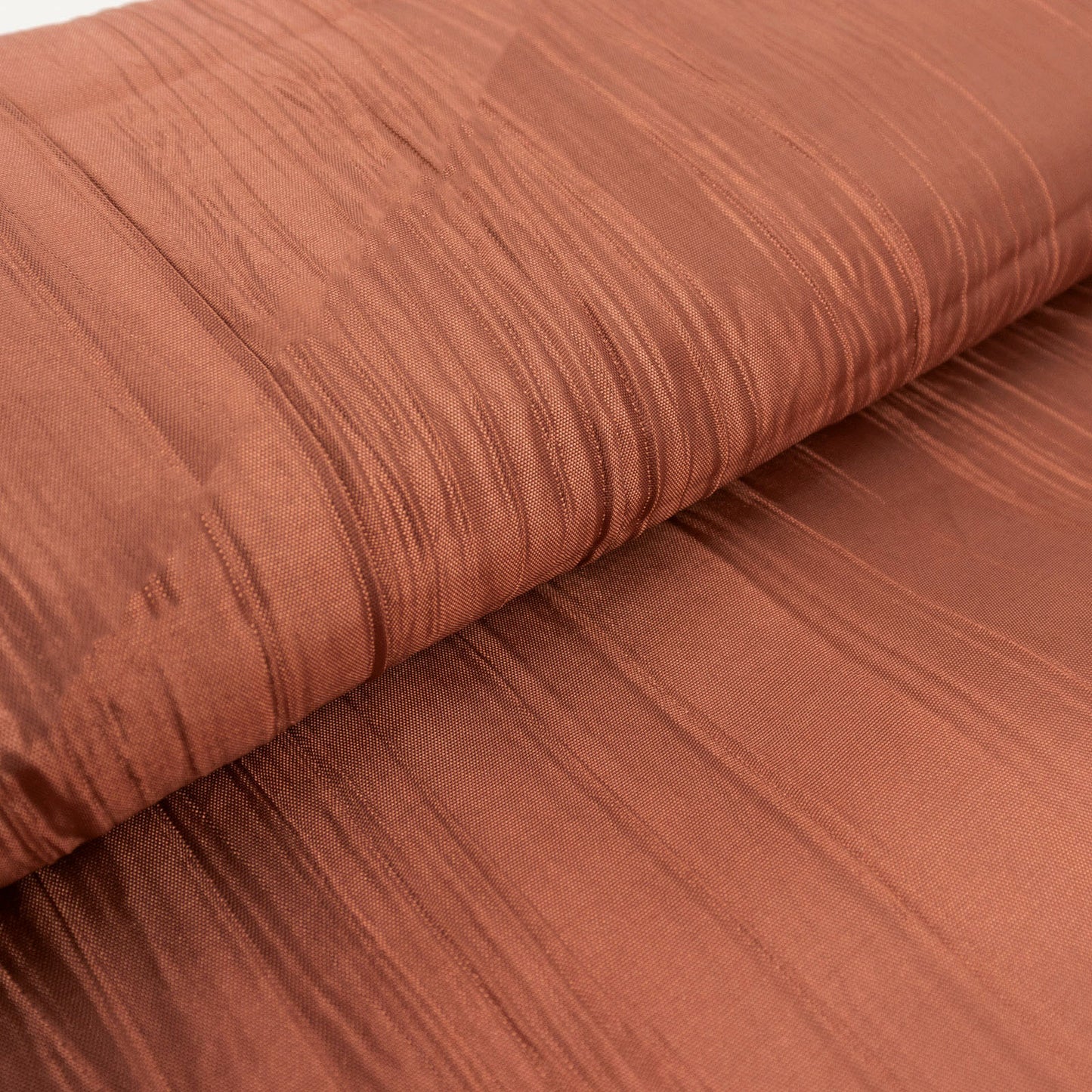 54"x10 Yards Terracotta (Rust) Accordion Crinkle Taffeta Fabric Bolt