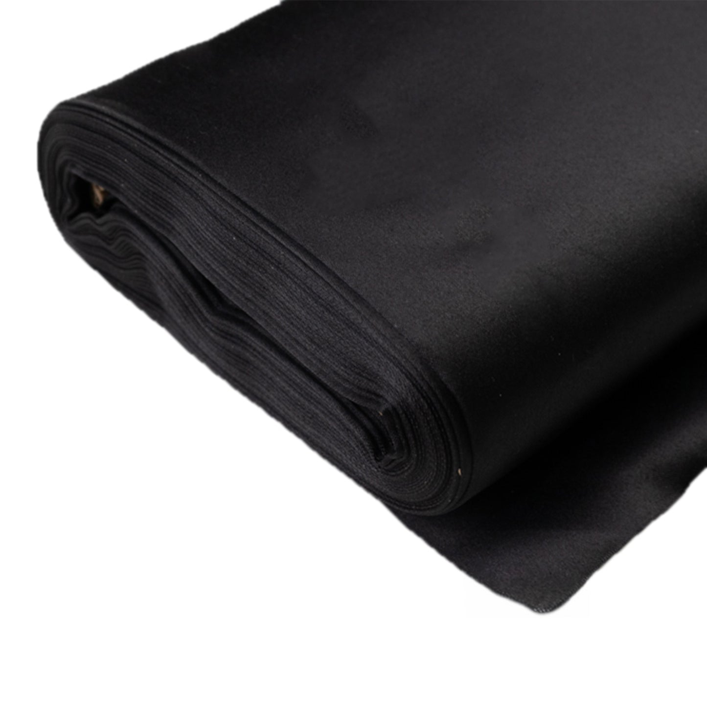 54"x10 Yards Black Lamour Satin Fabric Bolt, Heavy Matte Satin Fabric By The Yard