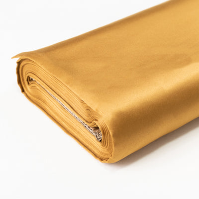 Exquisite Gold Lamour Satin Fabric Bolt