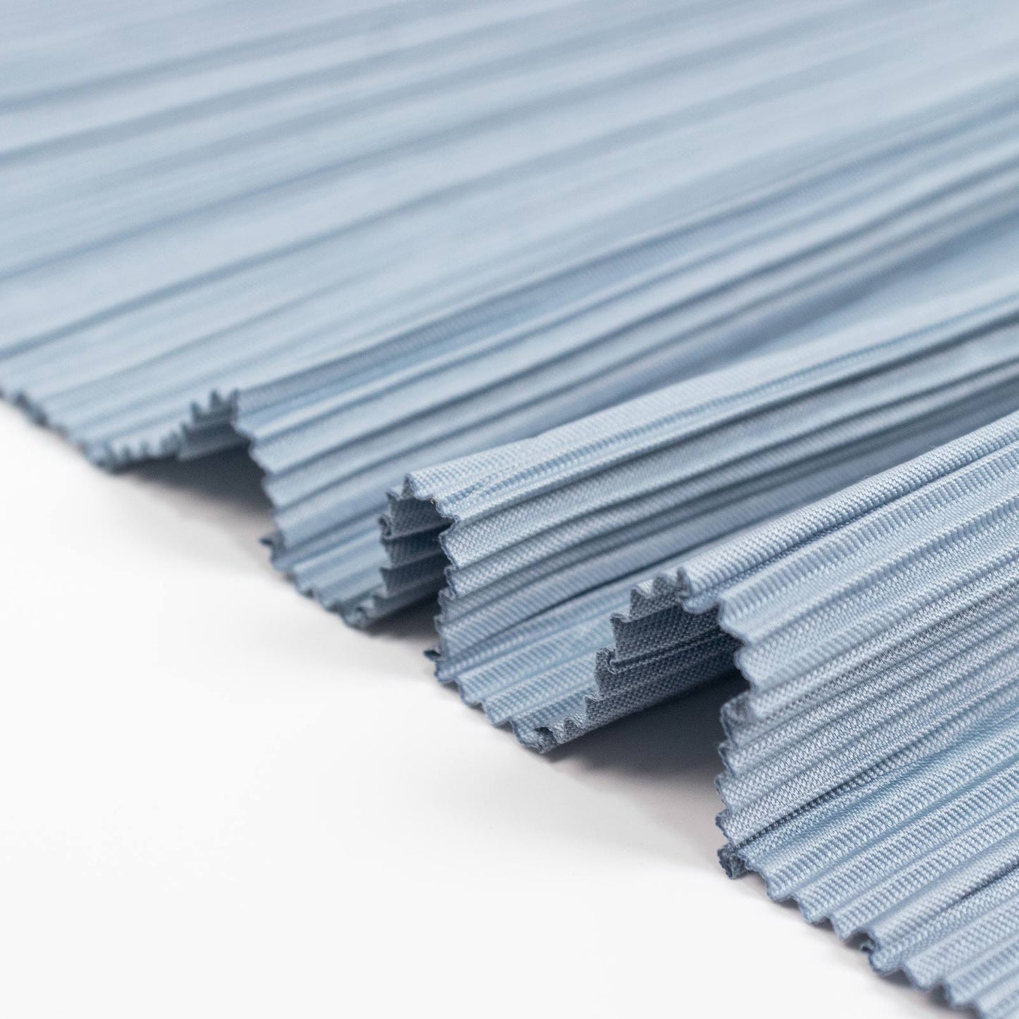 60" x 10 Yards Scuba Fabric Bolt Dusty Blue Accordion Pleated – Wrinkle-Free & Stain-Resistant Textu