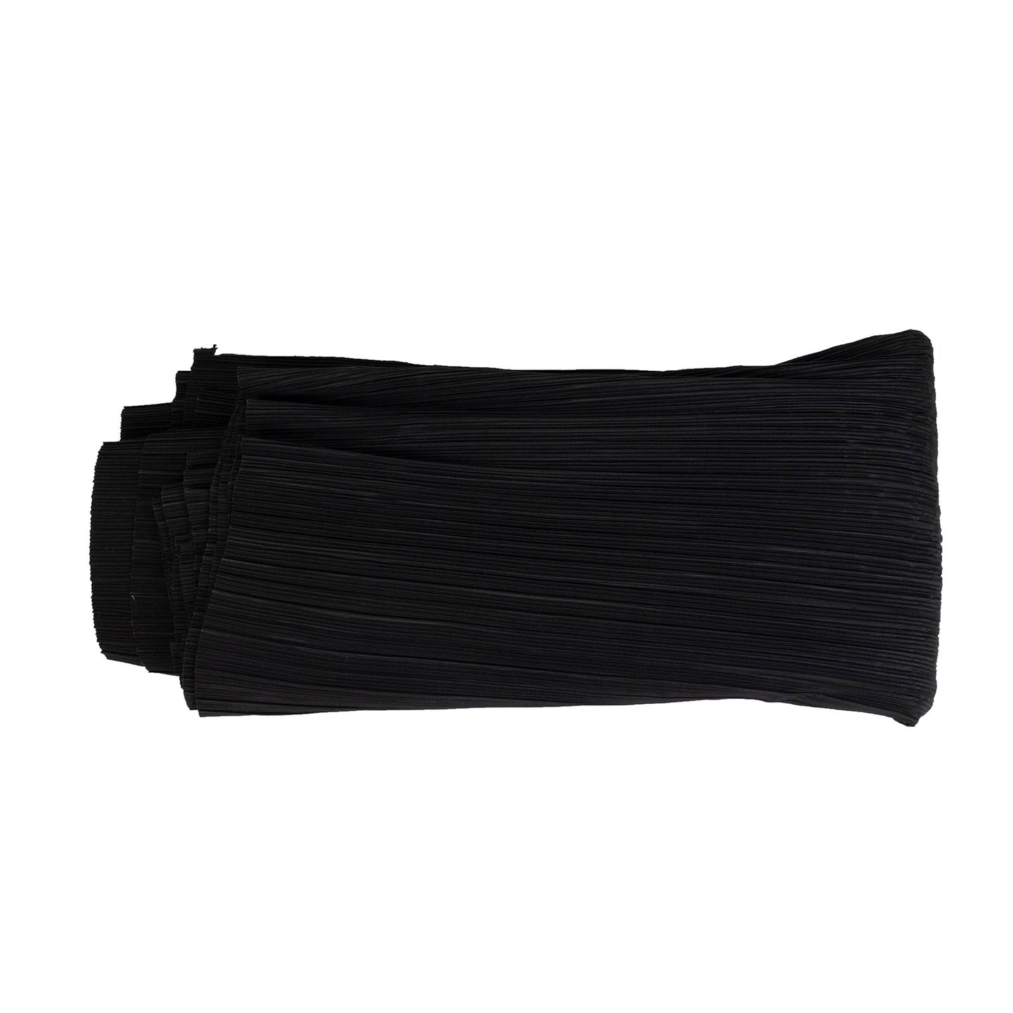60" x 10 Yards Scuba Fabric Bolt Black Accordion Pleated – Wrinkle-Free & Stain-Resistant Textured D