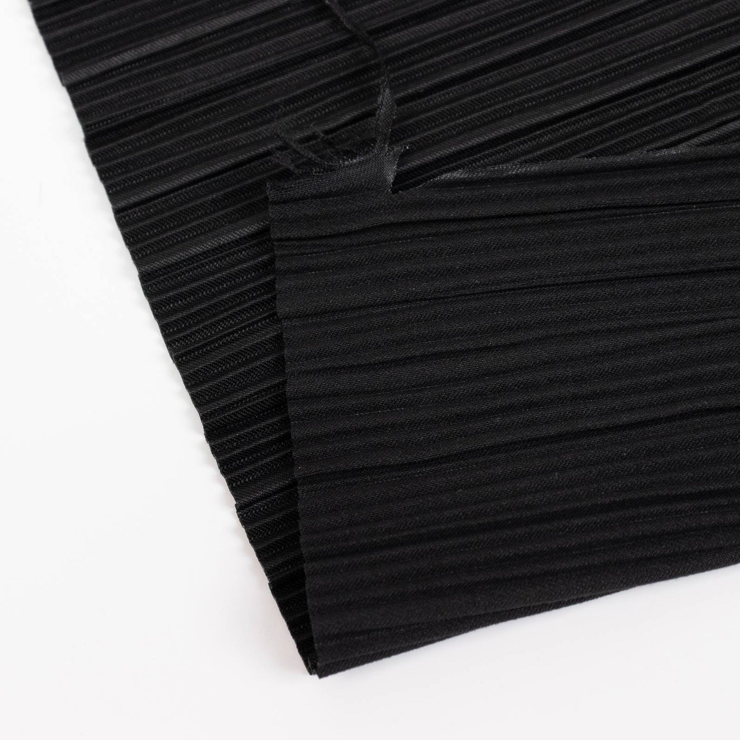 60" x 10 Yards Scuba Fabric Bolt Black Accordion Pleated – Wrinkle-Free & Stain-Resistant Textured D