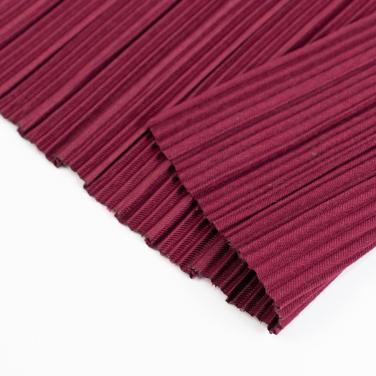 60" x 10 Yards Scuba Fabric Bolt Burgundy Accordion Pleated – Wrinkle-Free & Stain-Resistant Texture