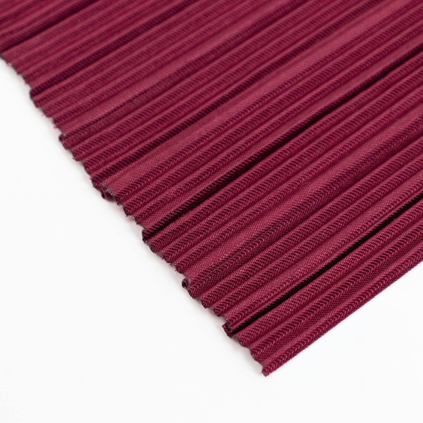 60" x 10 Yards Scuba Fabric Bolt Burgundy Accordion Pleated – Wrinkle-Free & Stain-Resistant Texture