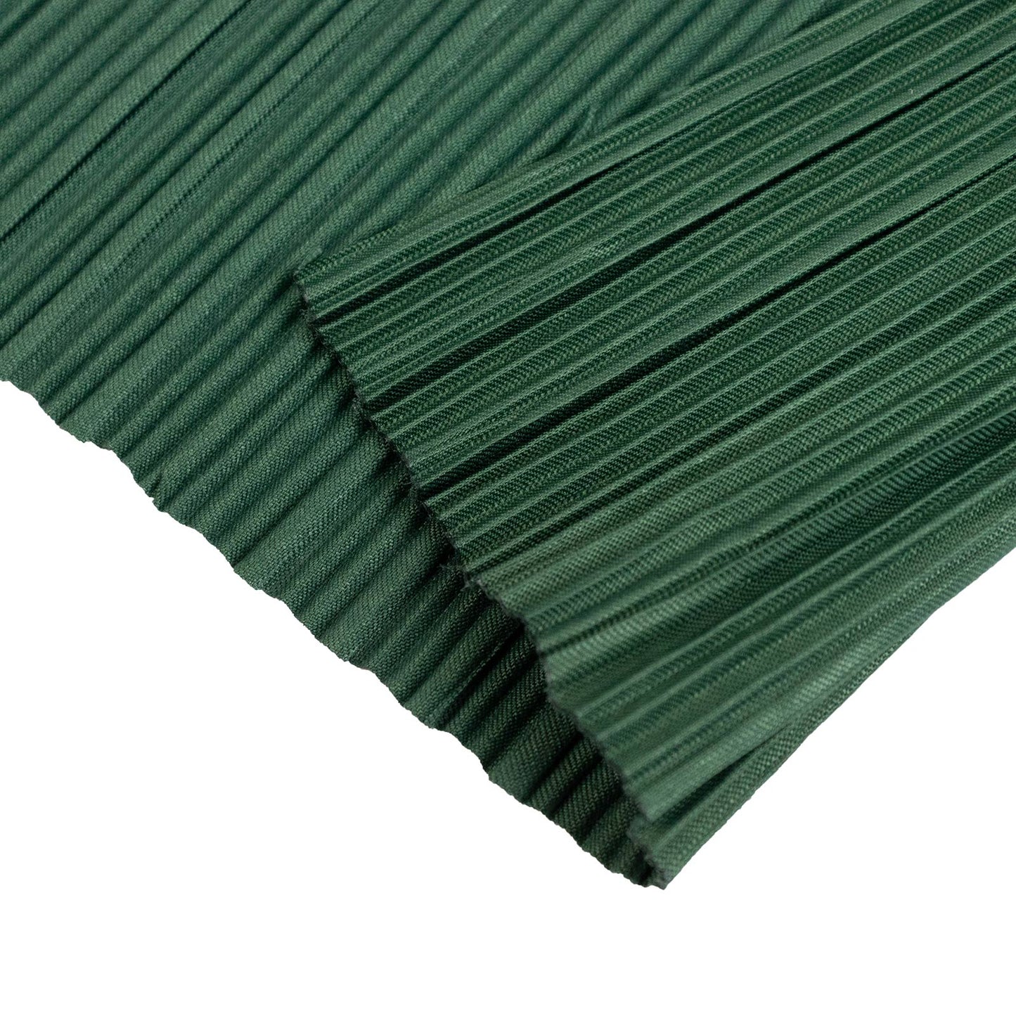 60" x 10 Yards Scuba Fabric Bolt Hunter Emerald Green Accordion Pleated – Wrinkle-Free & Stain-Resis