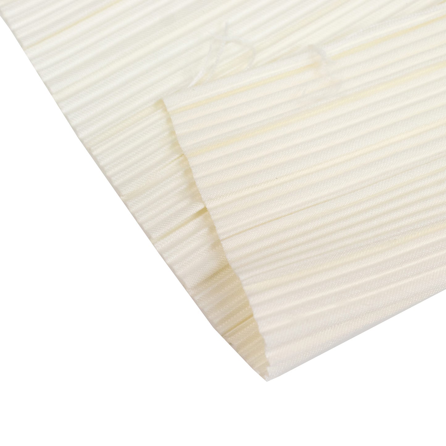 60" x 10 Yards Scuba Fabric Bolt Ivory Accordion Pleated – Wrinkle-Free & Stain-Resistant Textured D
