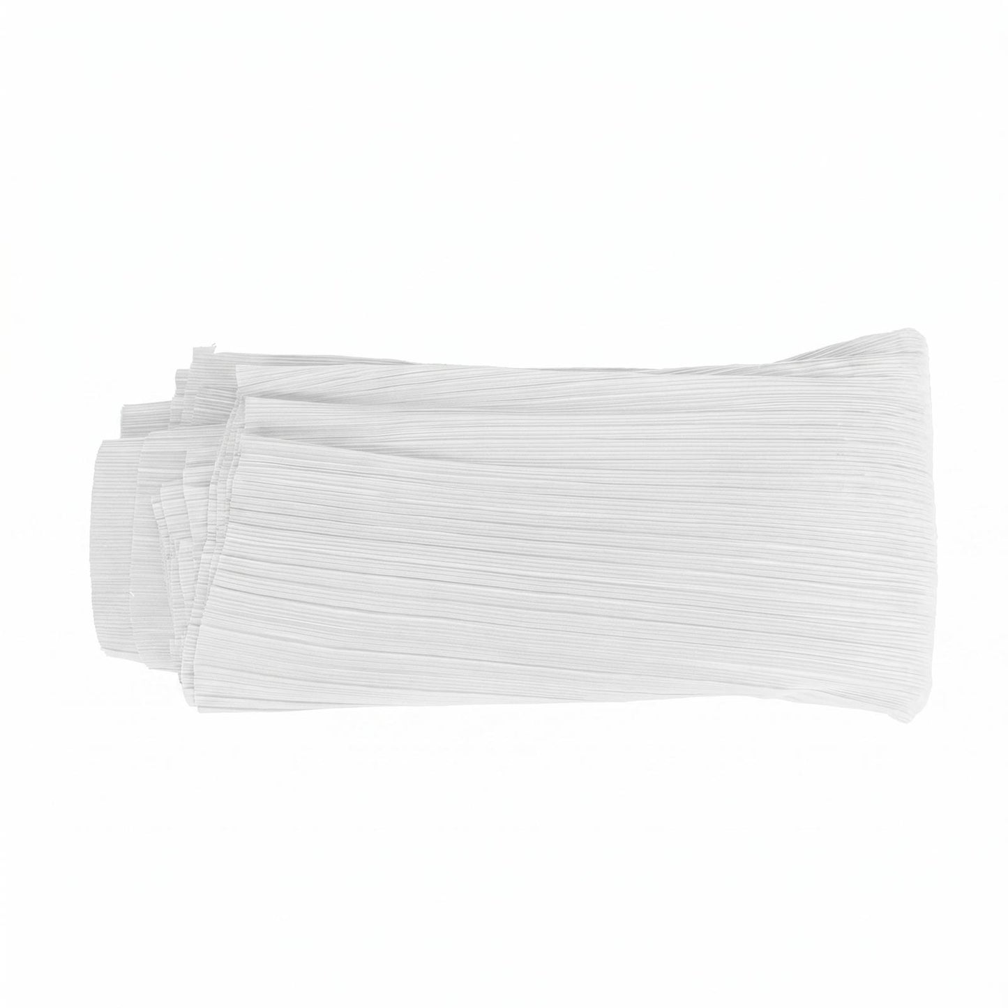 60" x 10 Yards Scuba Fabric Bolt White Accordion Pleated – Wrinkle-Free & Stain-Resistant Textured D