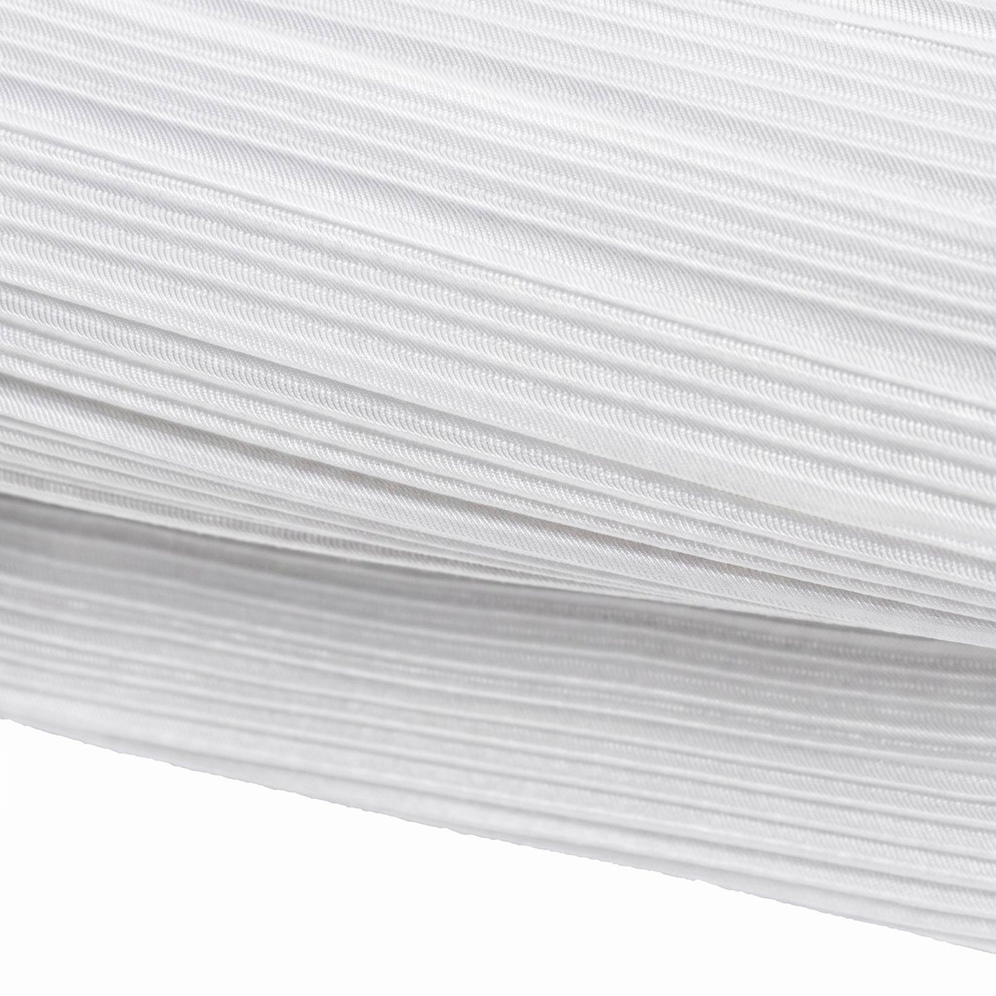 60" x 10 Yards Scuba Fabric Bolt White Accordion Pleated – Wrinkle-Free & Stain-Resistant Textured D