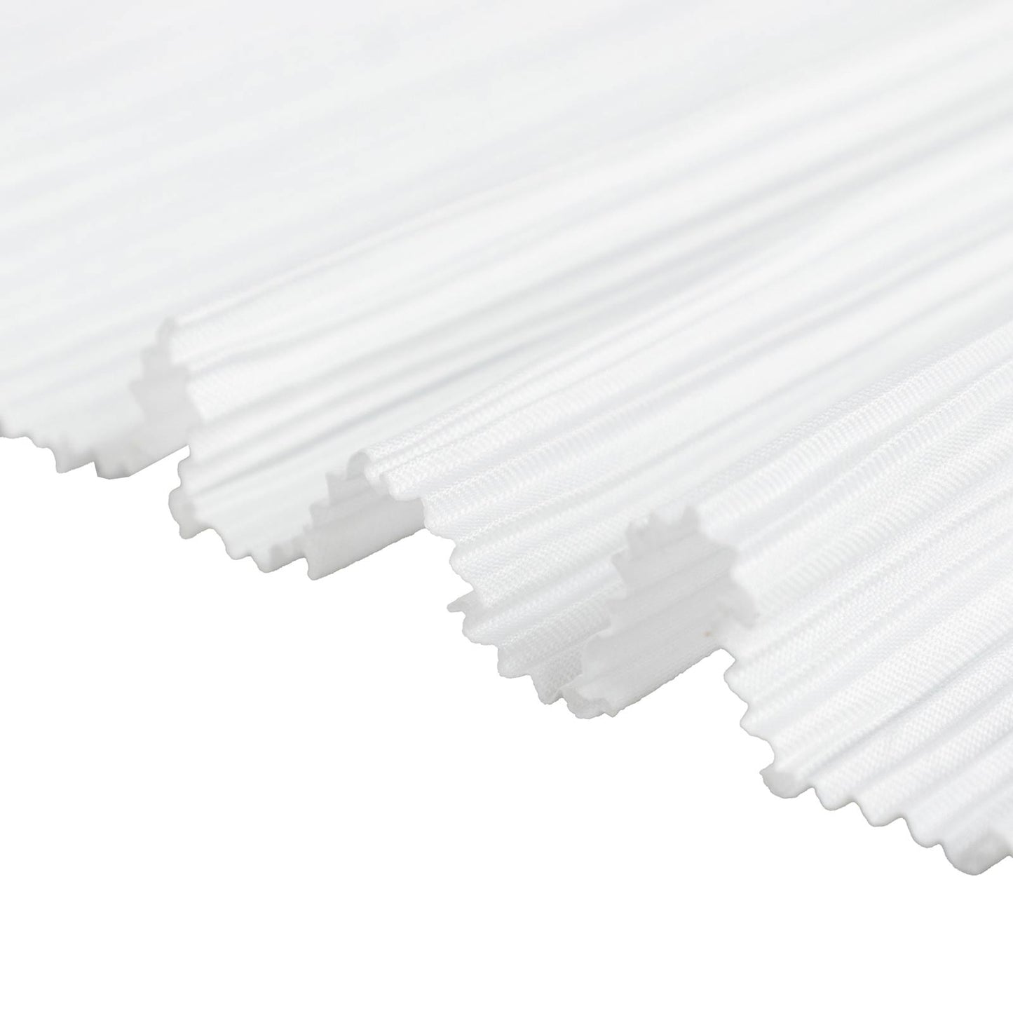 60" x 10 Yards Scuba Fabric Bolt White Accordion Pleated – Wrinkle-Free & Stain-Resistant Textured D