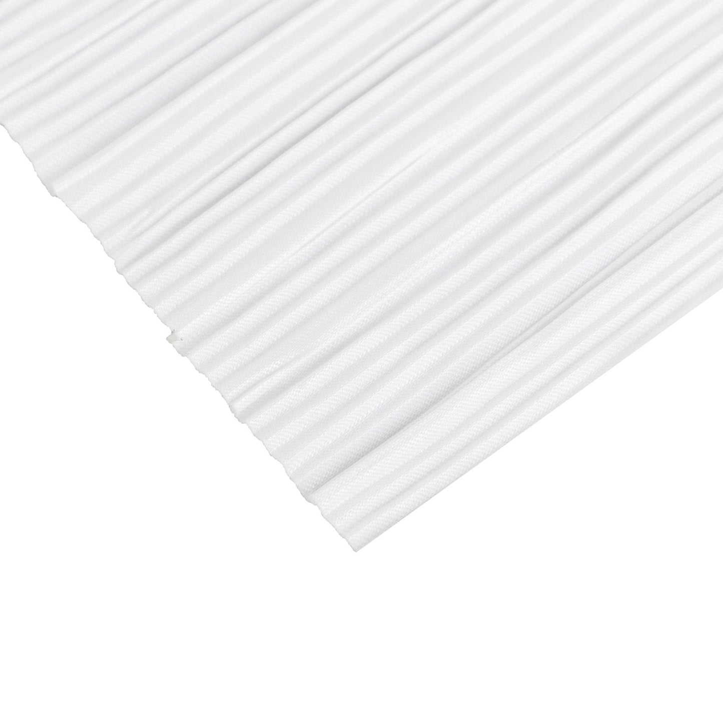 60" x 10 Yards Scuba Fabric Bolt White Accordion Pleated – Wrinkle-Free & Stain-Resistant Textured D