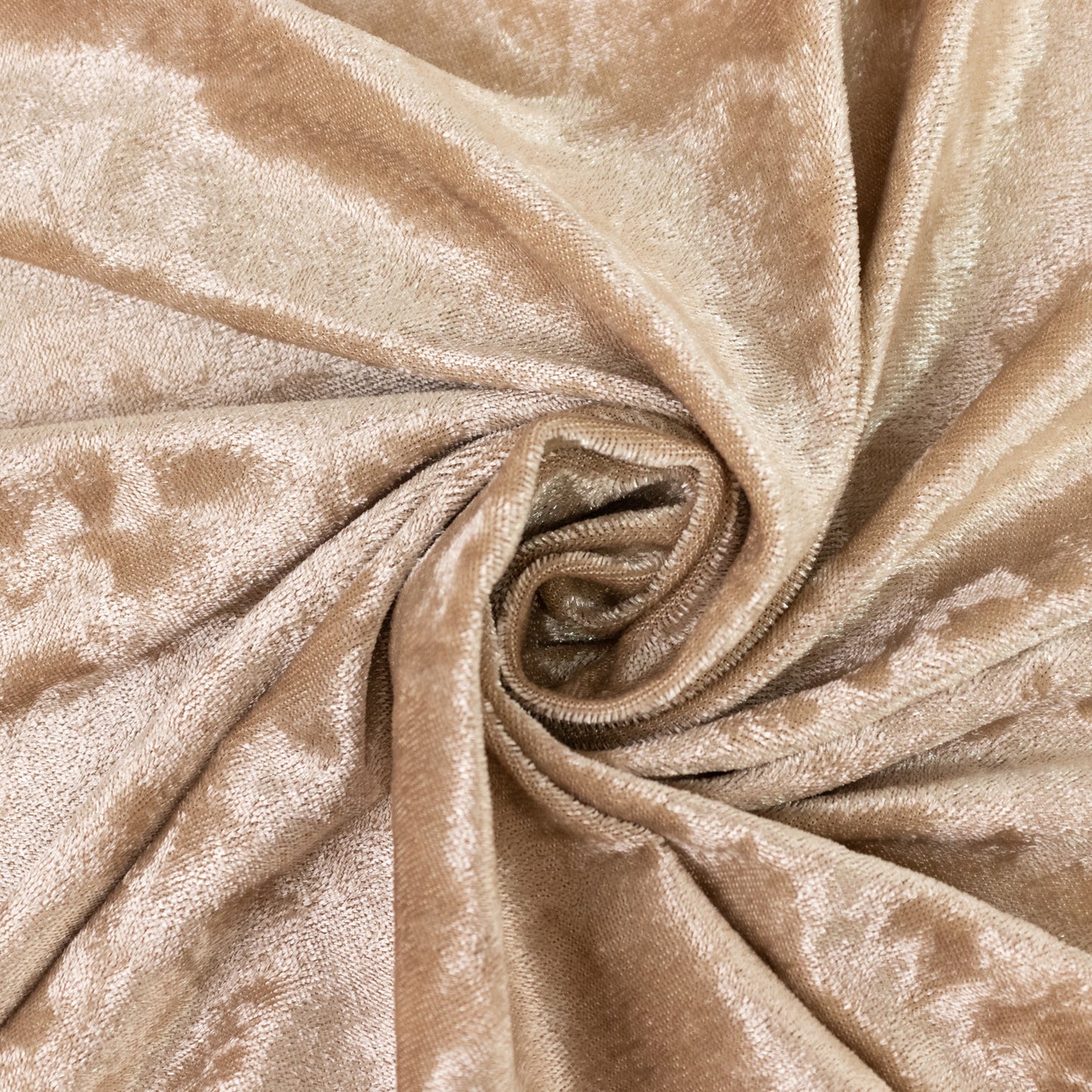 65"x5 Yards Beige Crushed Velvet Fabric Bolt, DIY Craft Fabric Roll