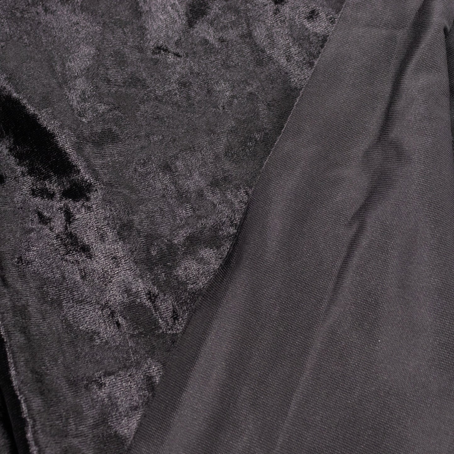 65"x5 Yards Black Crushed Velvet Fabric Bolt, DIY Craft Fabric Roll