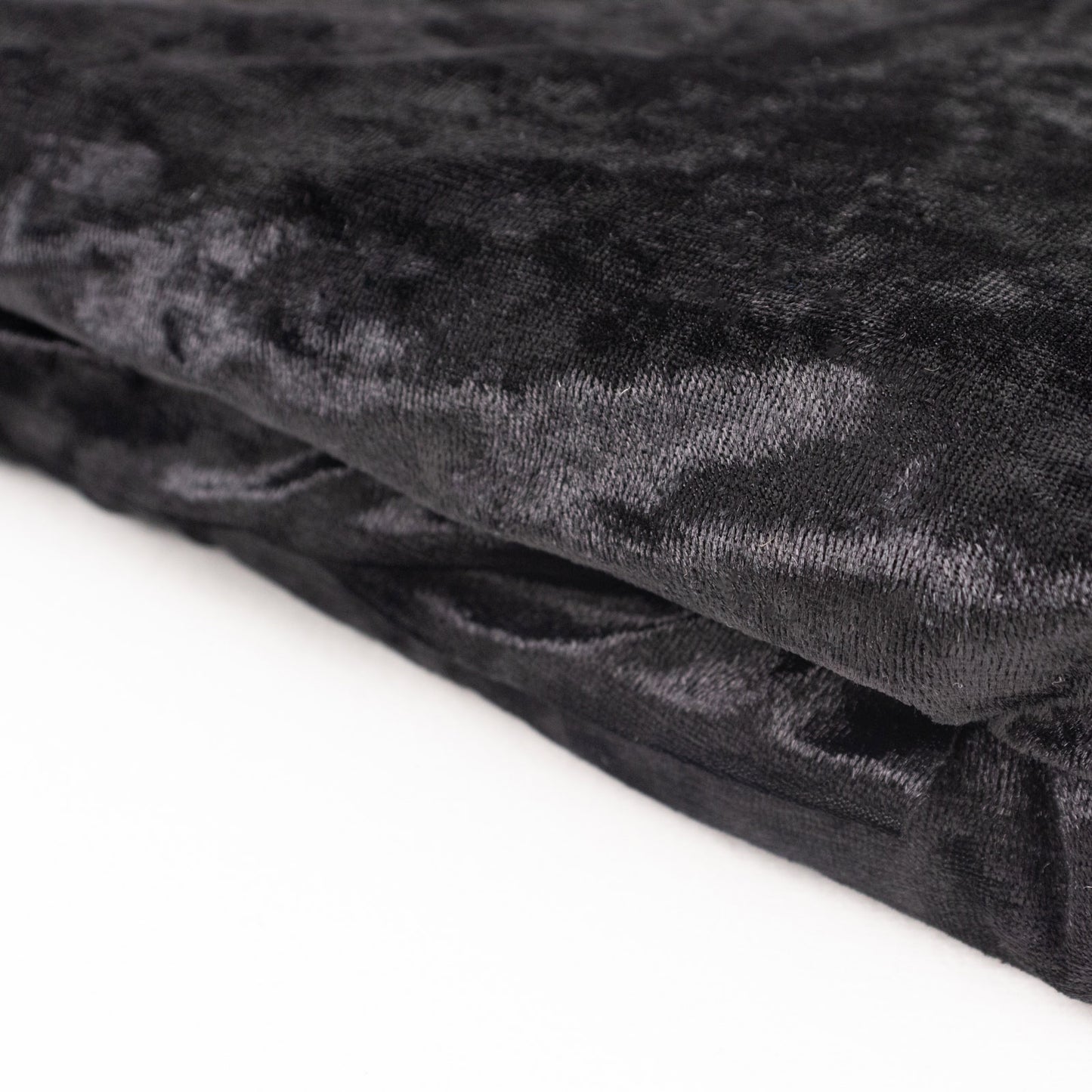 65"x5 Yards Black Crushed Velvet Fabric Bolt, DIY Craft Fabric Roll