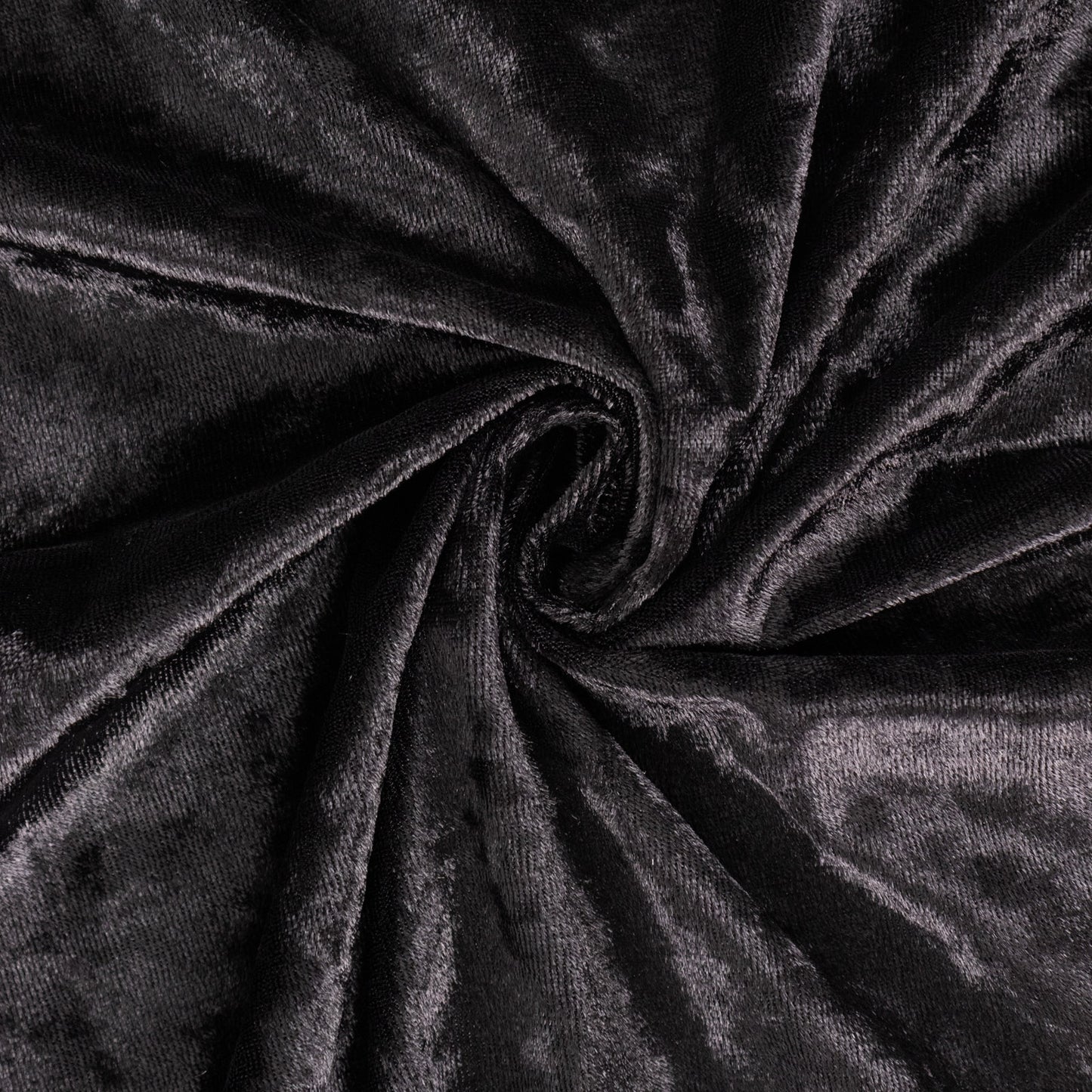 65"x5 Yards Black Crushed Velvet Fabric Bolt, DIY Craft Fabric Roll