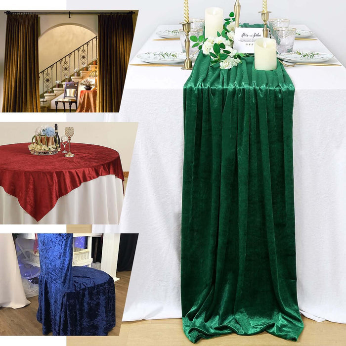 65"x5 Yards Burgundy Soft Velvet Fabric Bolt, DIY Craft Fabric Roll