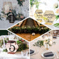 Clear and gold acrylic hexagon wedding table sign holders.