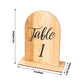 Natural wood table number 1, 4.5 inches tall for weddings and events.