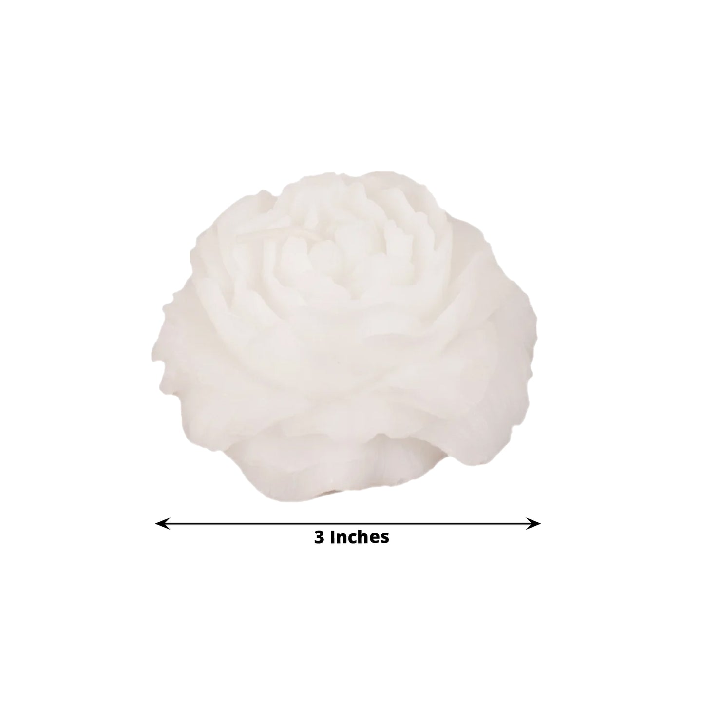 5 Pack White Peony Flower Scented Candles, 3" Decorative Floating Wax Candles Wedding Favors with Individual Gift Boxes and Ribbons