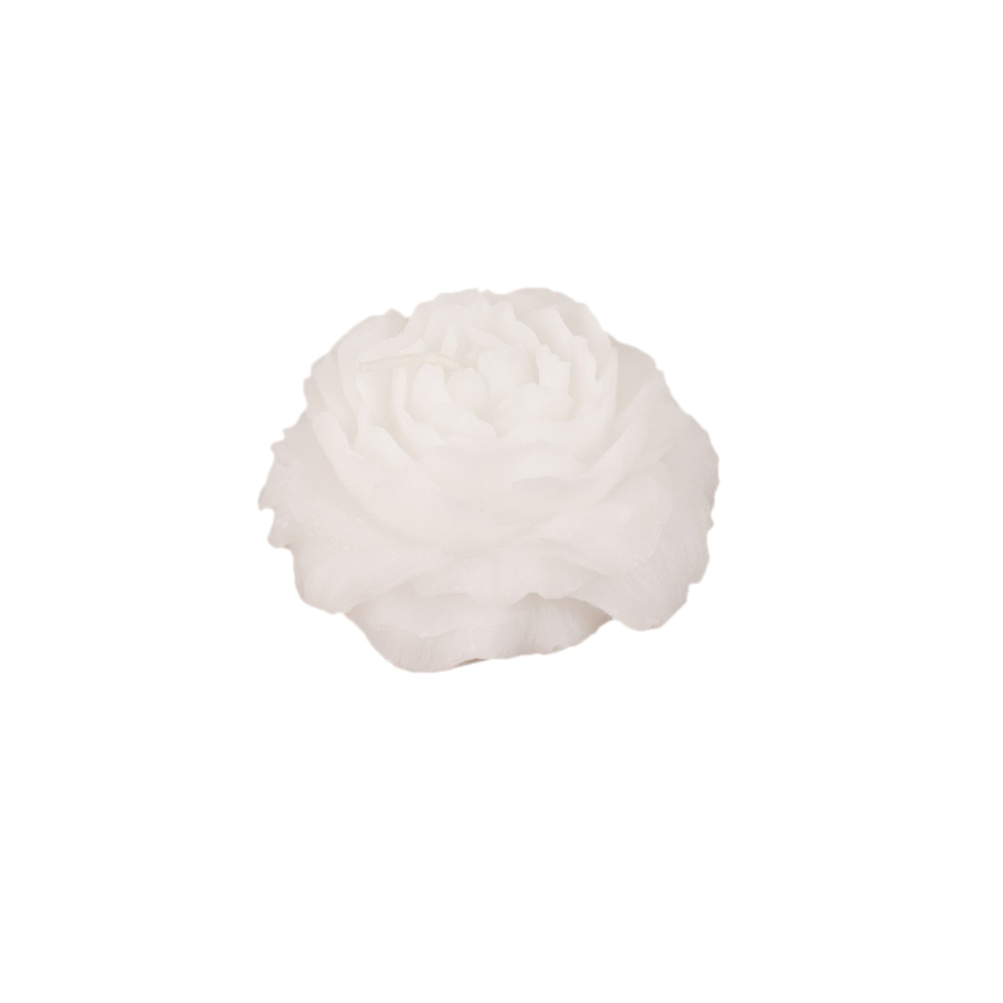 5 Pack White Peony Flower Scented Candles, 3" Decorative Floating Wax Candles Wedding Favors with Individual Gift Boxes and Ribbons