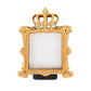 4 Pack Gold Resin Royal Crown Square Picture Frame Party Favors, 3.5" Vintage Wedding Place Card Holders