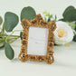 4 Pack White Resin Vintage Ornate Photo Frames, Rectangle Mini Picture Frame Party Favor Wedding Place Card Holders - 4"x3"