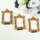 4 Pack White Resin Vintage Ornate Photo Frames, Rectangle Mini Picture Frame Party Favor Wedding Place Card Holders - 4"x3"