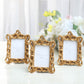 4 Pack White Resin Vintage Ornate Photo Frames, Rectangle Mini Picture Frame Party Favor Wedding Place Card Holders - 4"x3"