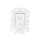 4 Pack White Resin Vintage Baroque Photo Frames, Rectangle Mini Picture Frame Party Favor Wedding Place Card Holders - 4"x3"
