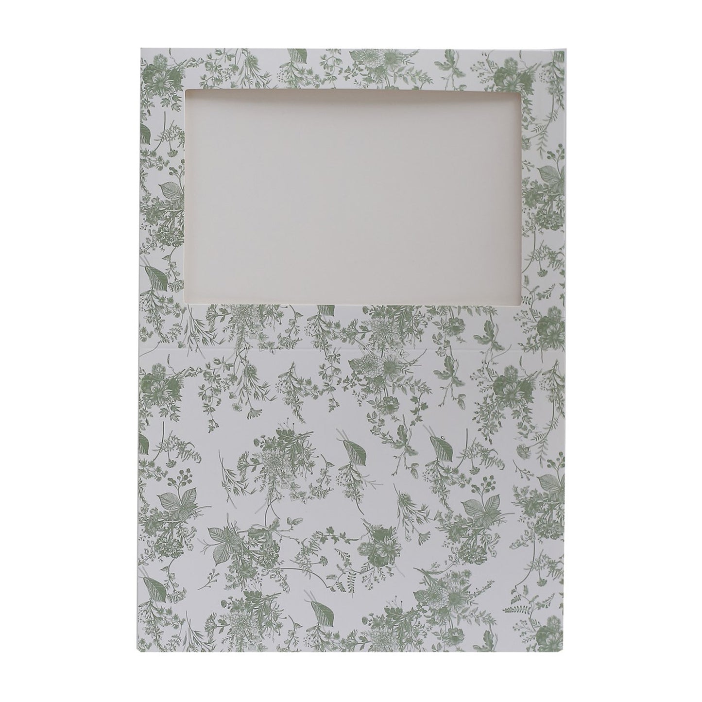 25 Pack White Sage Green French Toile Photo Frame Thank You Cards with Envelopes, 3.5"x5.5" Picture Insert Invitation Cards for Weddings, Graduations, Birthday Parties, Anniversary, Milestones