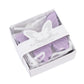 Lavender butterfly soap favors in gift box for baby shower or wedding souvenirs.