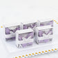 Lavender butterfly soap favors in gift boxes for baby shower or wedding.